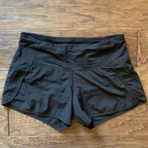 Black LuluLemon running shorts